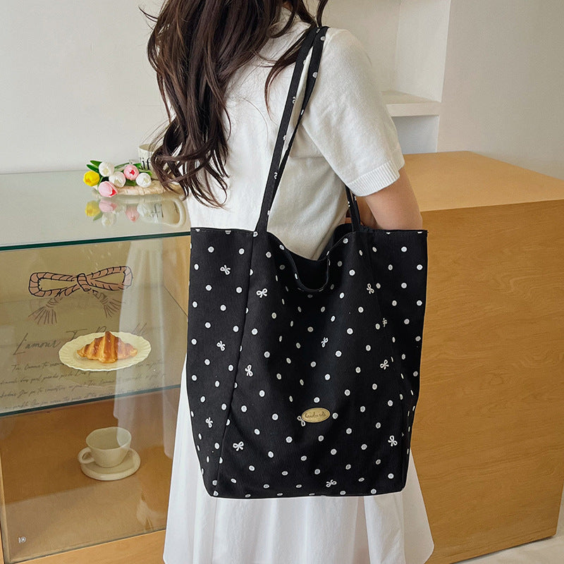 Fresh Polka Dots Large Capacity Shoulder Bag 6W10BBG2482