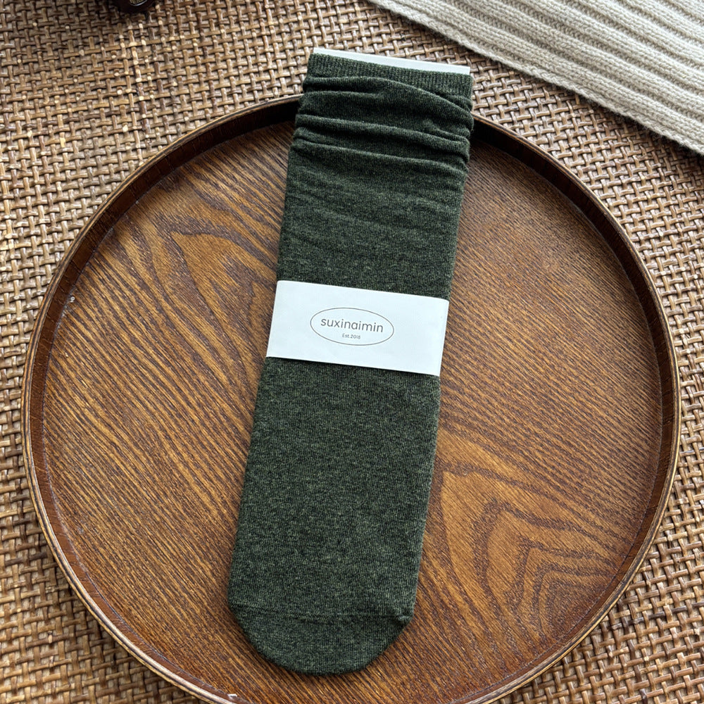 Plaid Slouchy Crew Socks - DippedShop Wholesale - #3379
