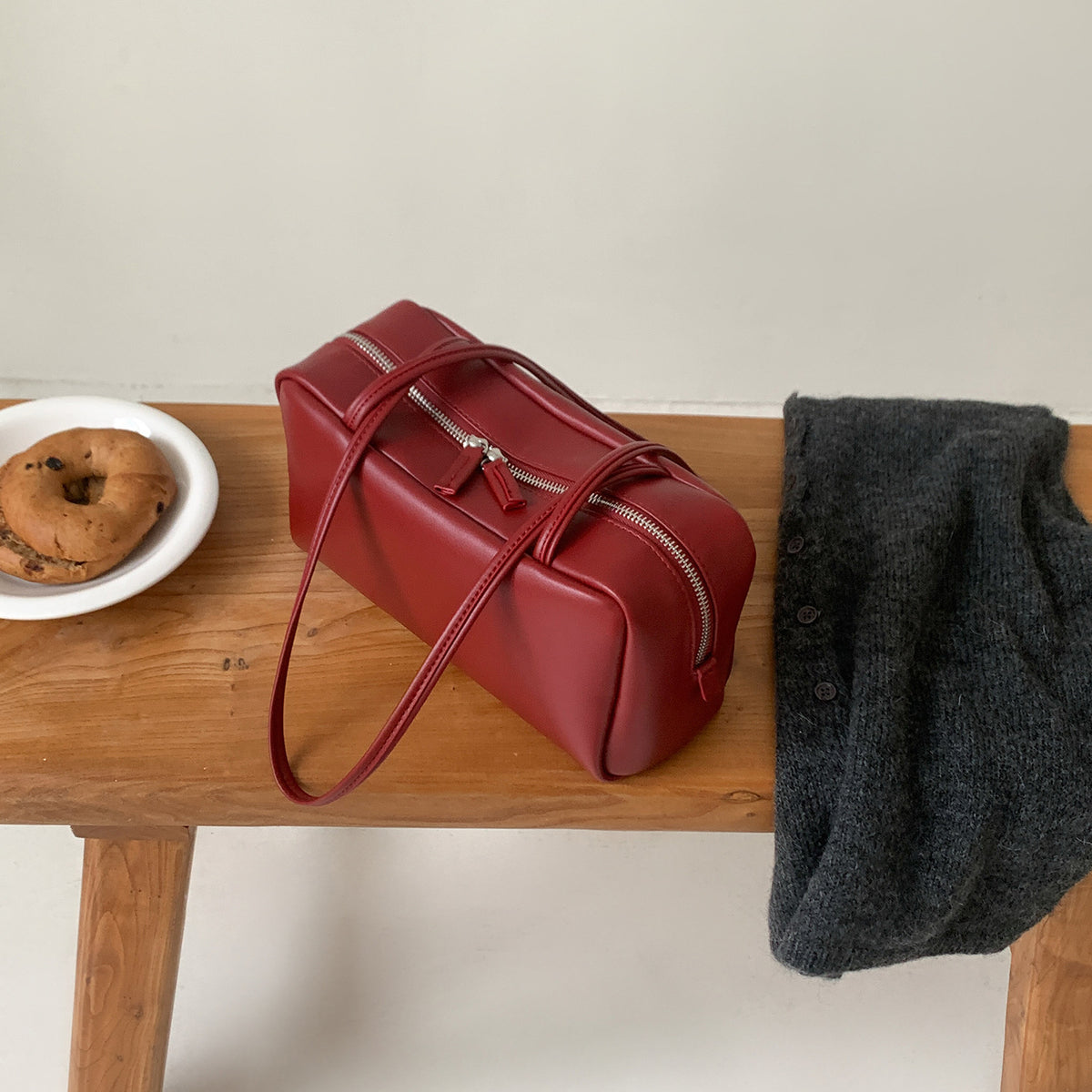 Trendy Solid Color Boston Shoulder Bag 6W10BBG2356