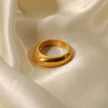Minimalist Gold Plated Polished Surface Ring 8ZA6JRG144L
