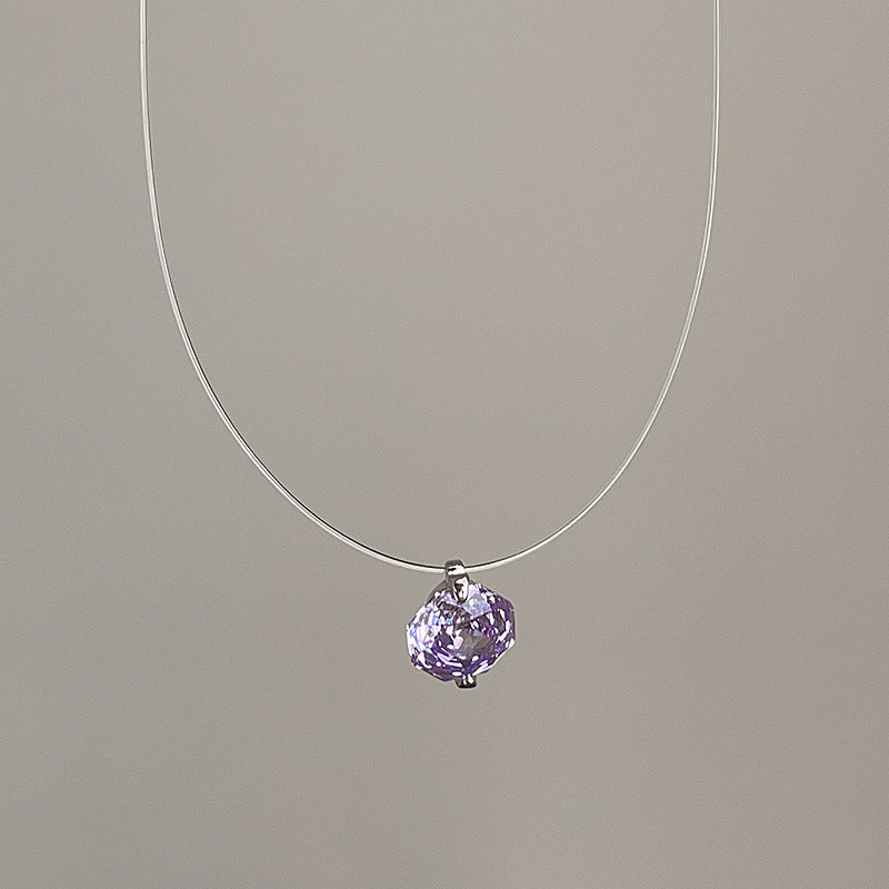 Minimalist Teardrop Cubic Zirconia Choker Necklace 6W6JNC395L