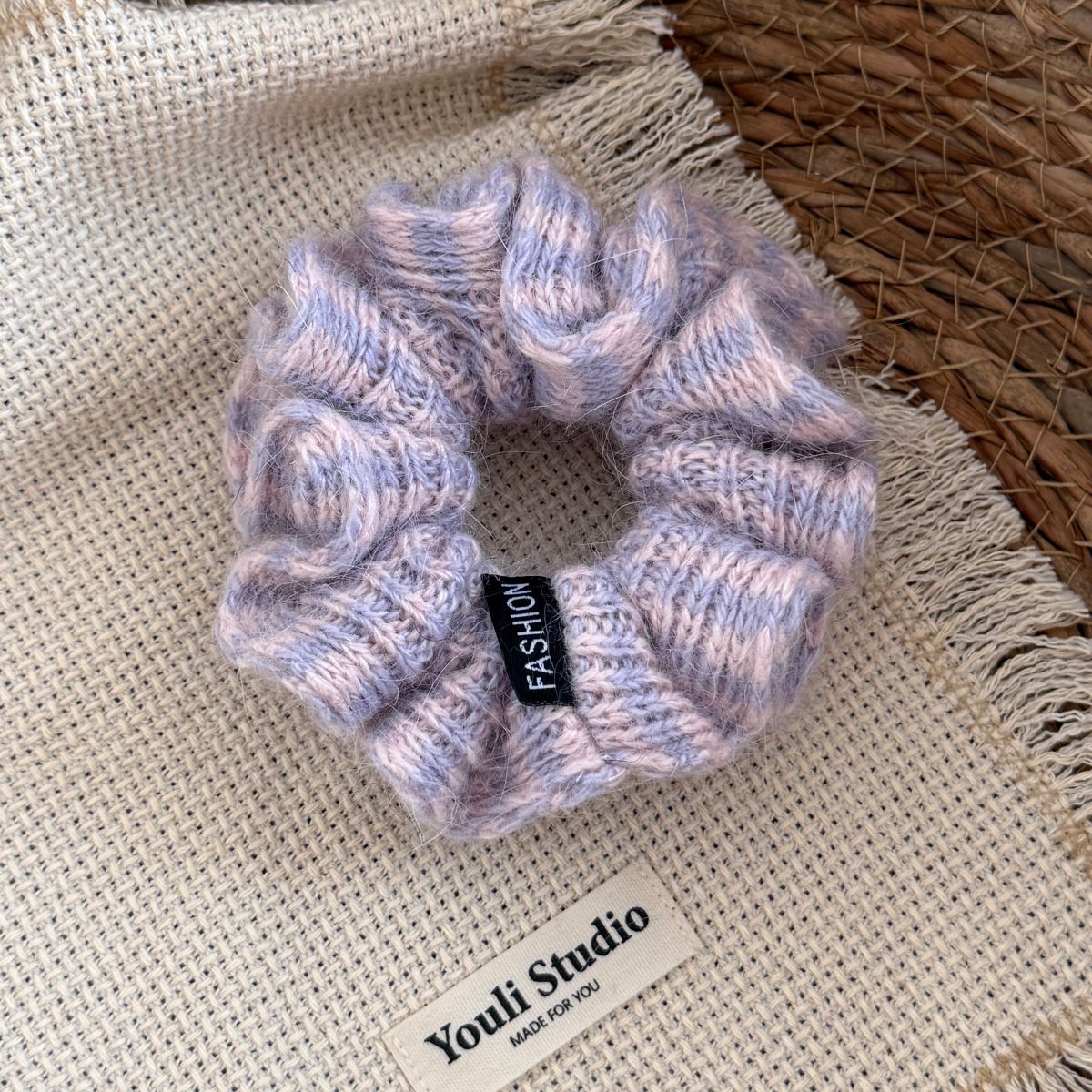 Simple Solid Color Knit Elastic Scrunchies 6W6HSR507