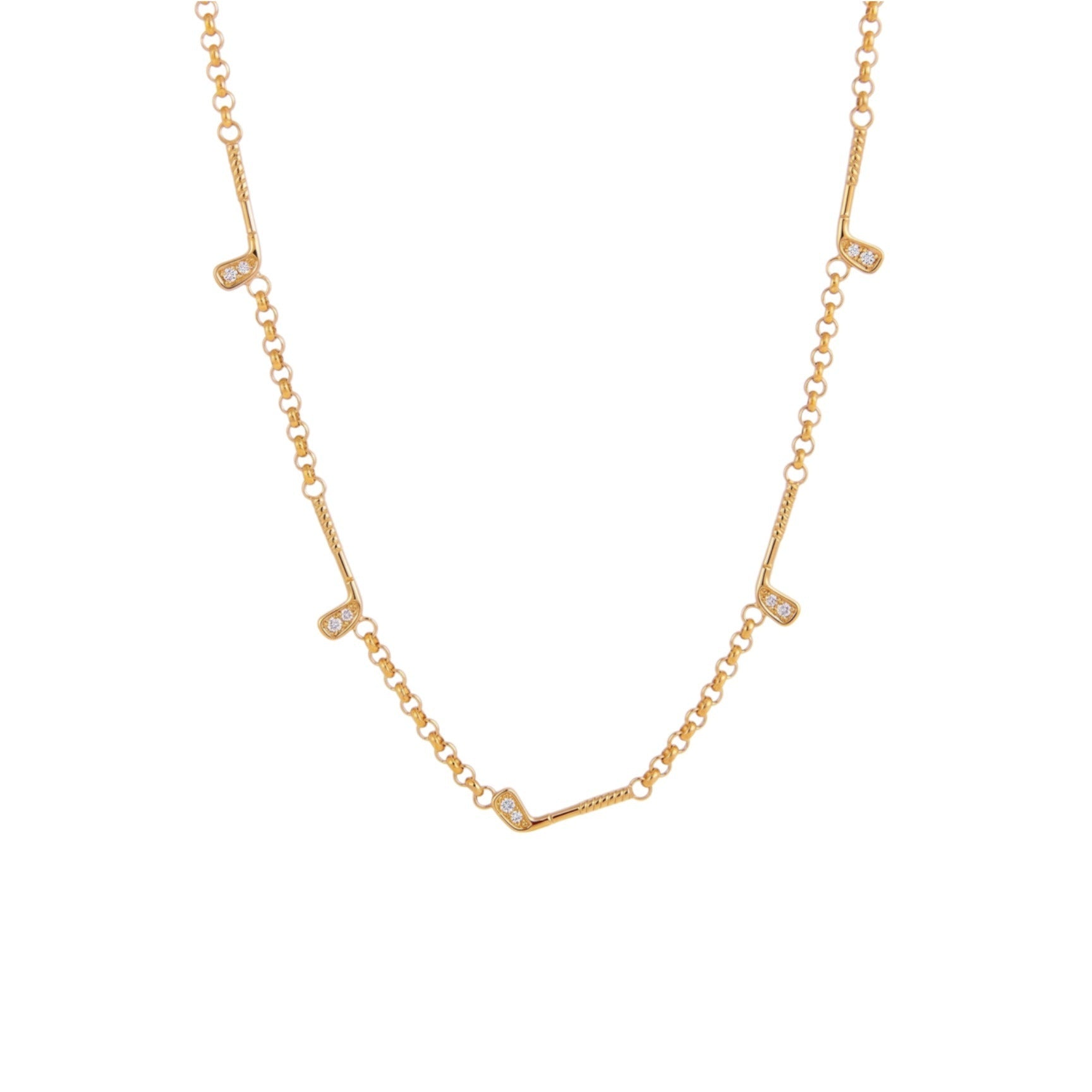 Sporty Style Tennis Racket Ball Charm Necklace 6W6JNC415L