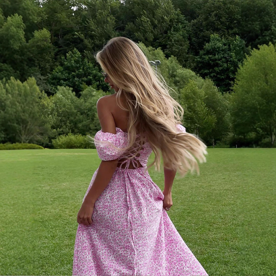 Sexy Off-Shoulder Floral Maxi Dress DP25C503