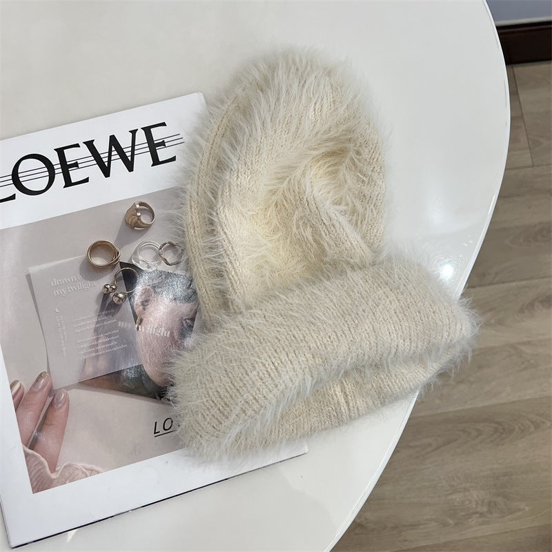 Fluffy Faux Fur Beanie - DippedShop Wholesale - #9043