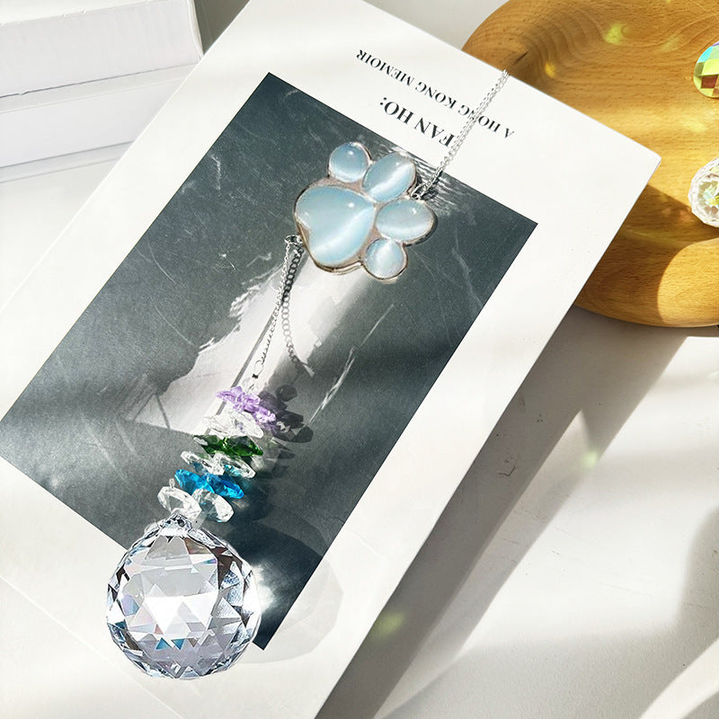 Creative Dog Claw Crystal Ball Hanging Suncatchers MK2CZAS6H7HLS69