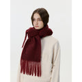 Versatile Solid Color Tassel Warm Scarf 6W6NSW253