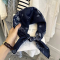 Chic Floral Print Square Silk Scarf 6W6NSI189