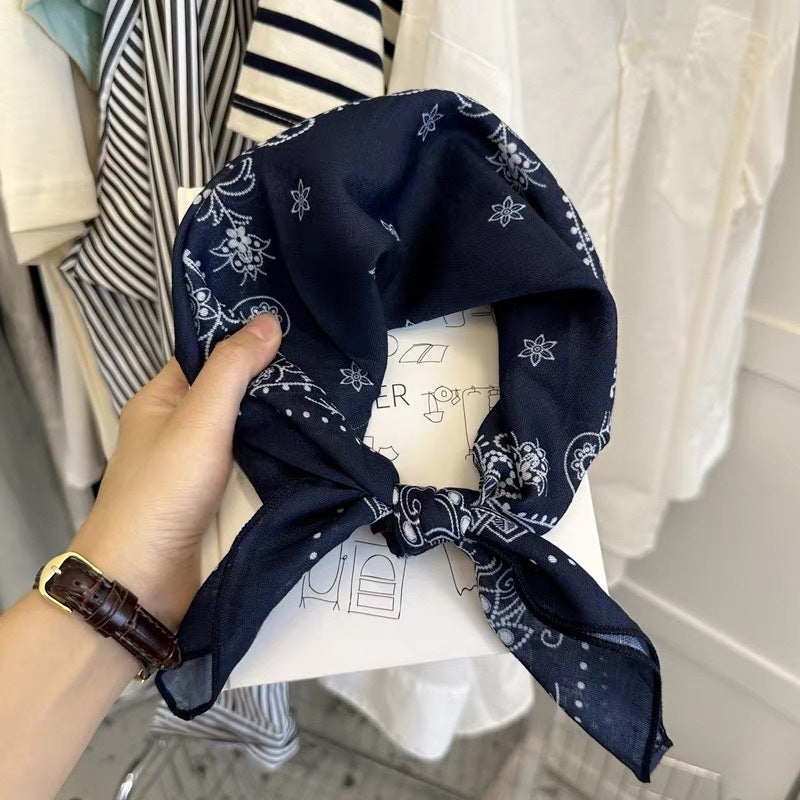 Chic Floral Print Square Silk Scarf 6W6NSI189