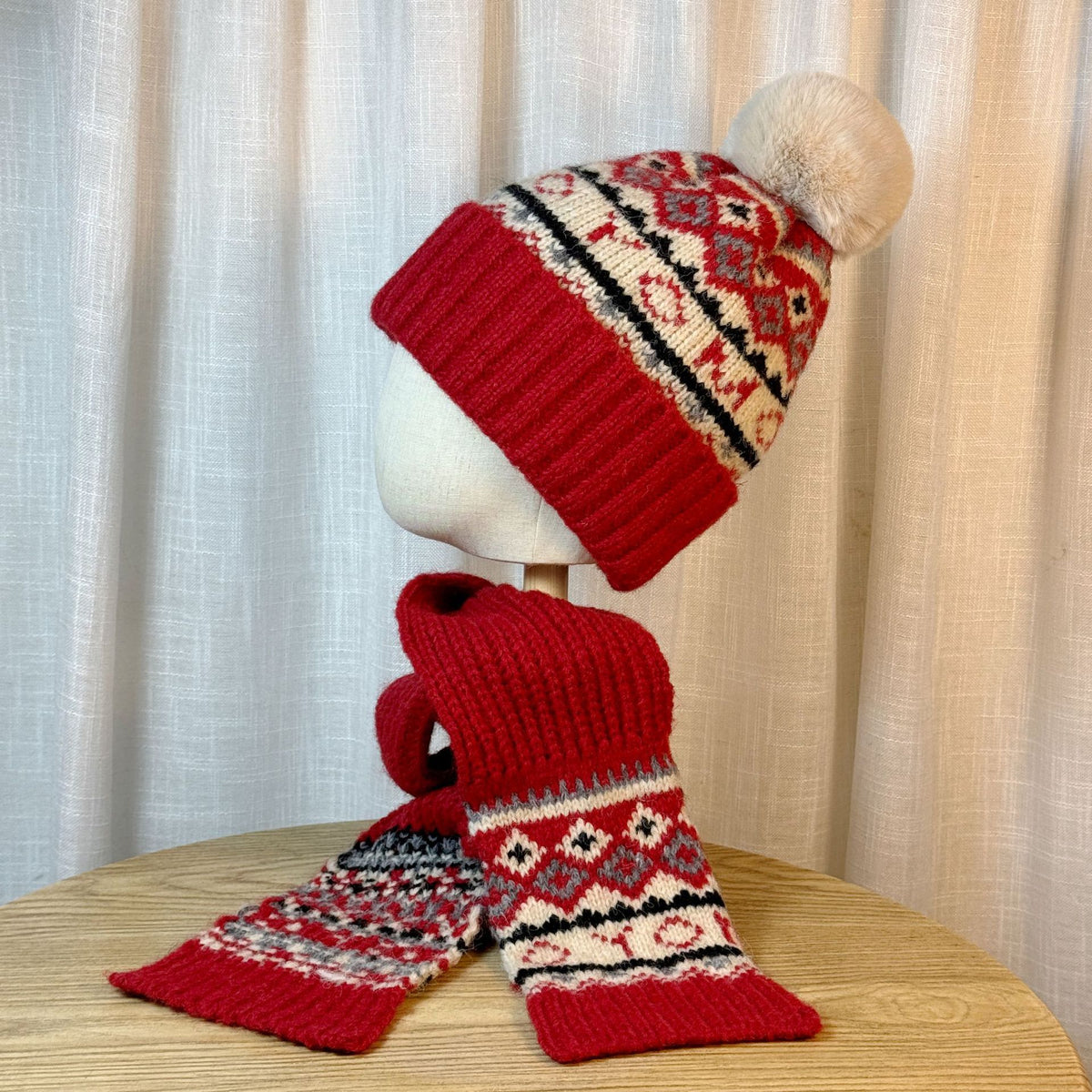 Knit Hat Scarf Set - DippedShop Wholesale - #1523