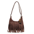 Boho Fringe Hobo Large Capacity Shoulder Bag 6W10BBG2351