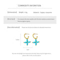 Vintage Turquoise Flower Drop Earrings 6W6JER840