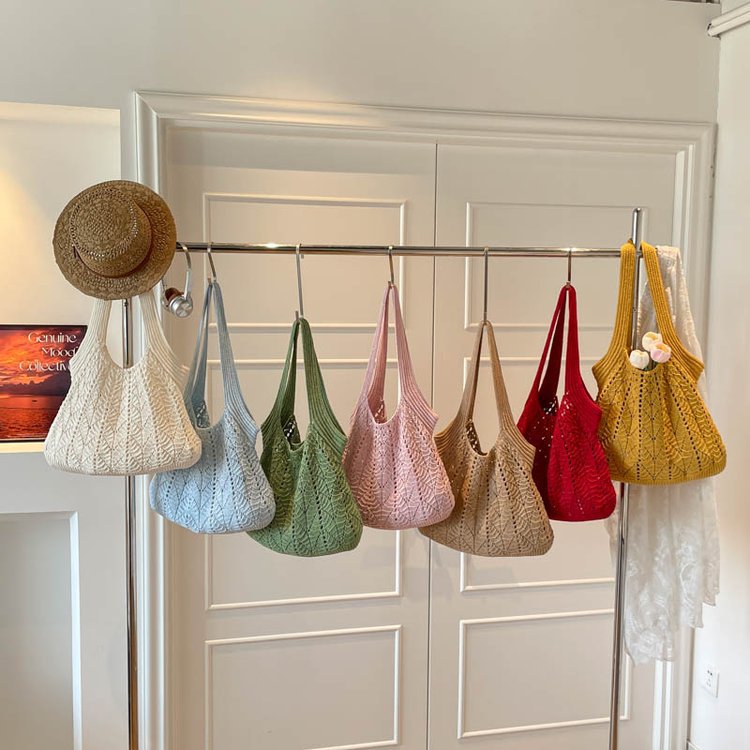 Hollow Knit Shoulder Bags - DippedShop Wholesale - #3667