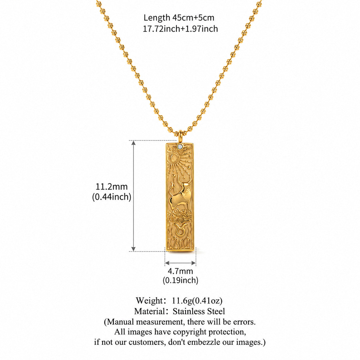 Vintage Rhinestone Gold Plated Pendant Necklace 6W6JNC640