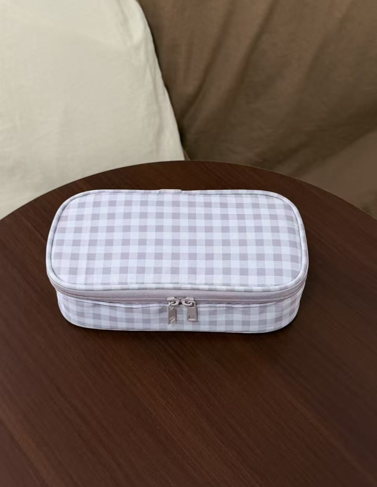 Plaid Large Capacity Cosmetic Bag - DippedShop Wholesale - #2979
