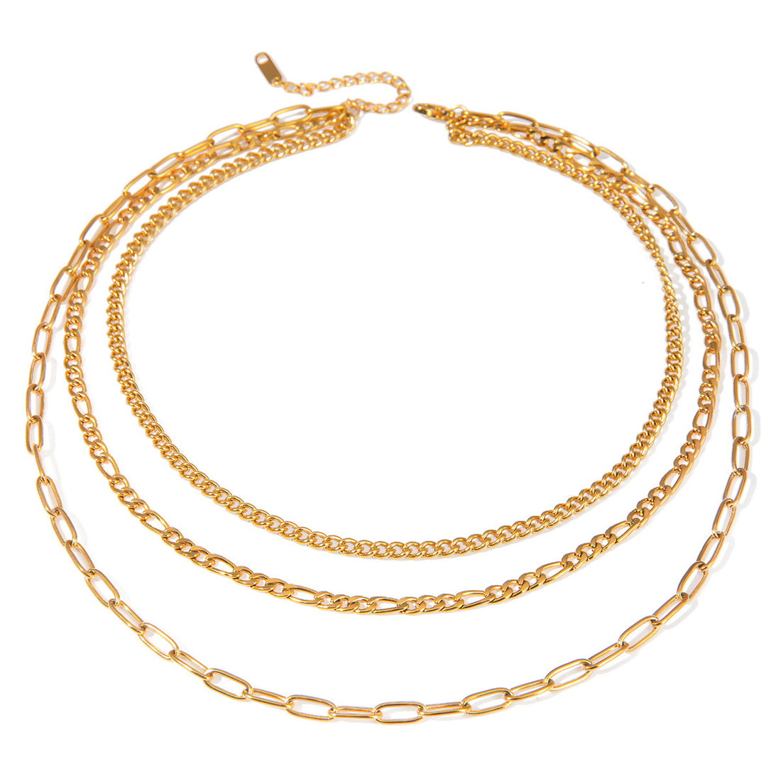 Triple Layers Stacking Chain Necklace DPJN56