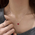 Sweet Red Heart Pendant Chain Necklace 6W6JNC428
