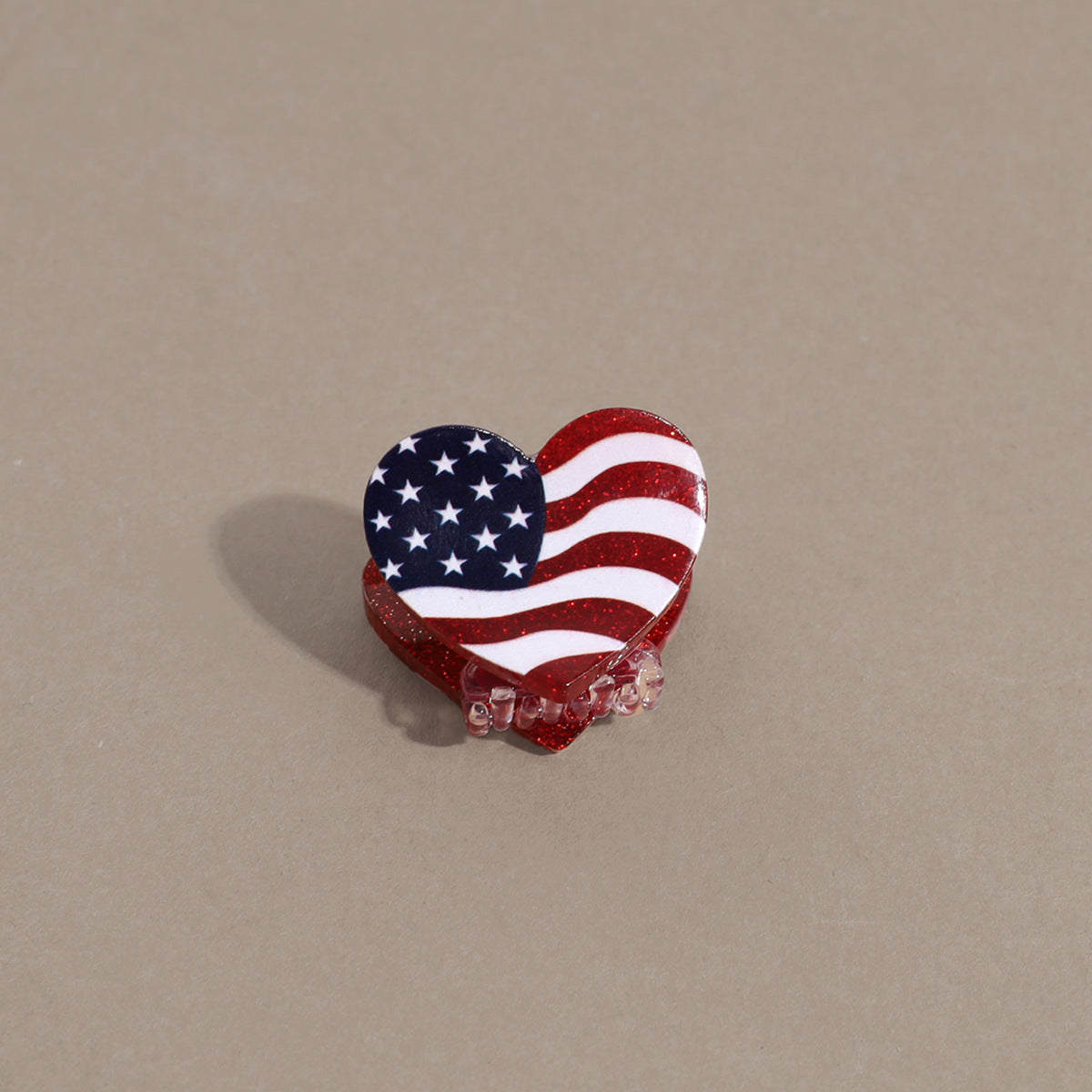 Trendy American Flag Hat Shape Lightweight Hair Clip 8AS6HCP61T