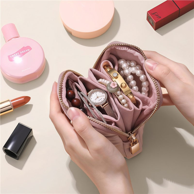 Simple Solid Color Portable Travel Jewelry Case 6W13HSJ97