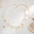 Beach Shell Starfish Charm Beaded Waist Chain 8ZA6JBC68L