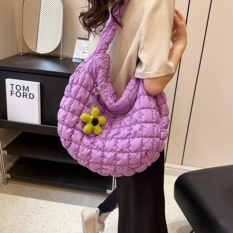 Solid Color Cloud Bag Puffer Shoulder Tote Bag DP5154