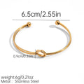 Elegant Gold Plated Knot Open - DippedShop Wholesale - #1667