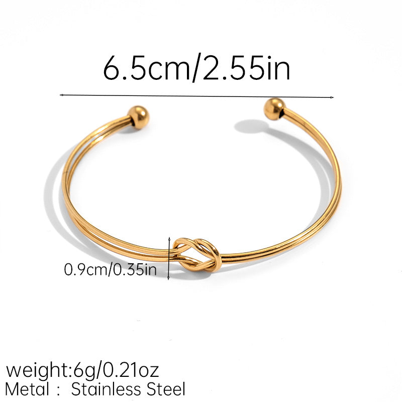 Elegant Gold Plated Knot Open - DippedShop Wholesale - #1667