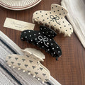 Cute Polka Dots Rhinestone Hair Claw 6W6HCP1663