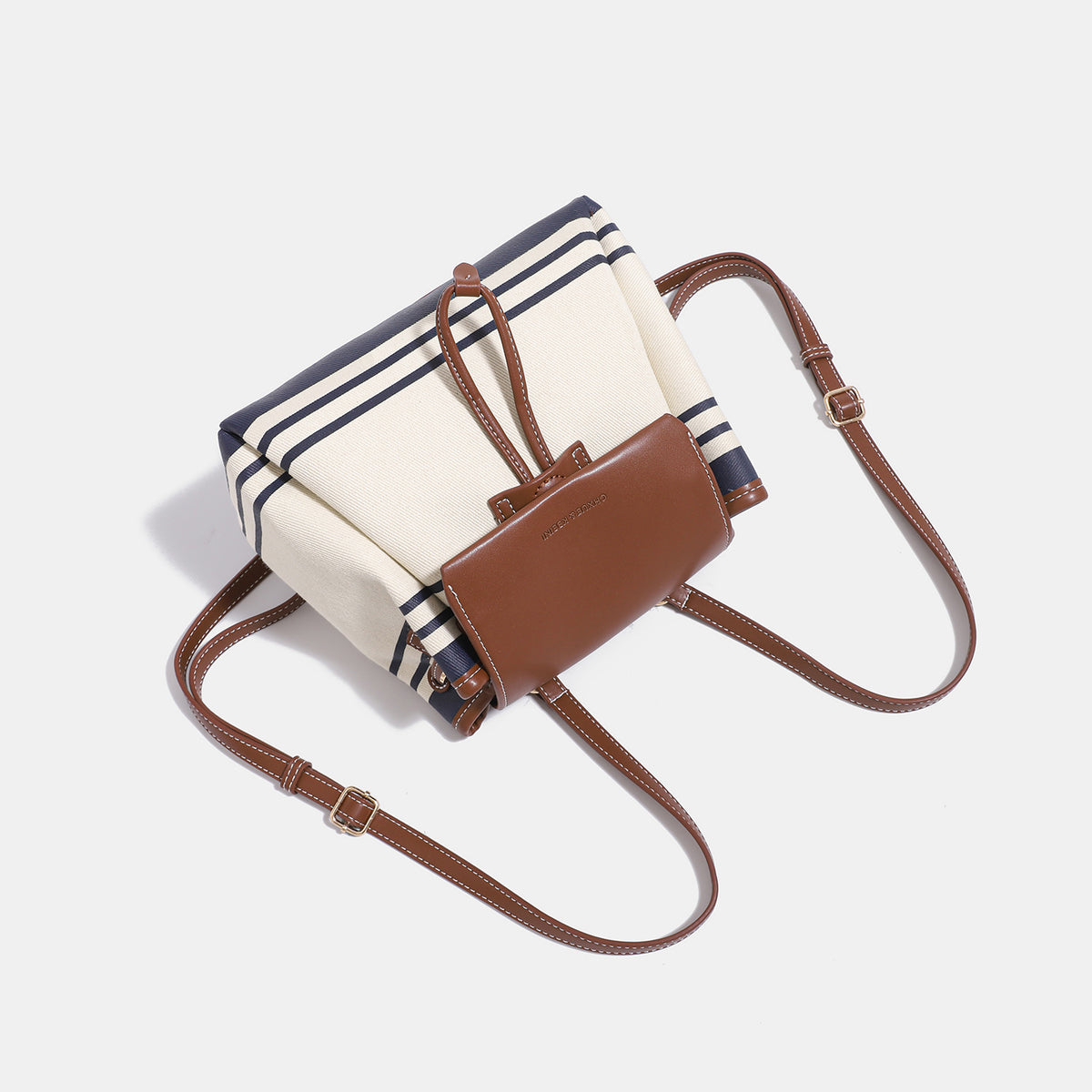 Trendy Striped Color Block Commuter Backpack 6W10BBG2417