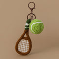 Creative Crochet Tennis Racket Ball Bag Charm Keychain MK2ZCAS6W10BBC68