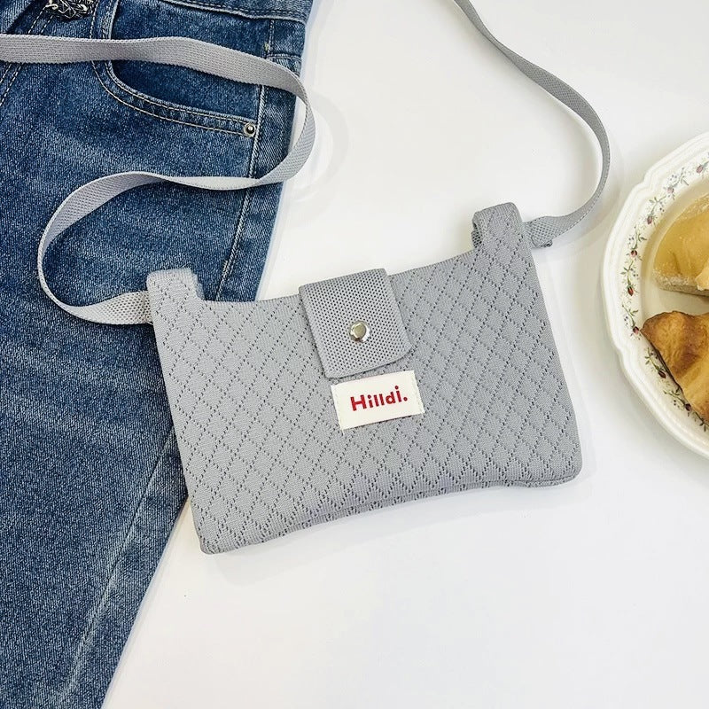 Simple Solid Color Knit Crossbody - DippedShop Wholesale - #1603
