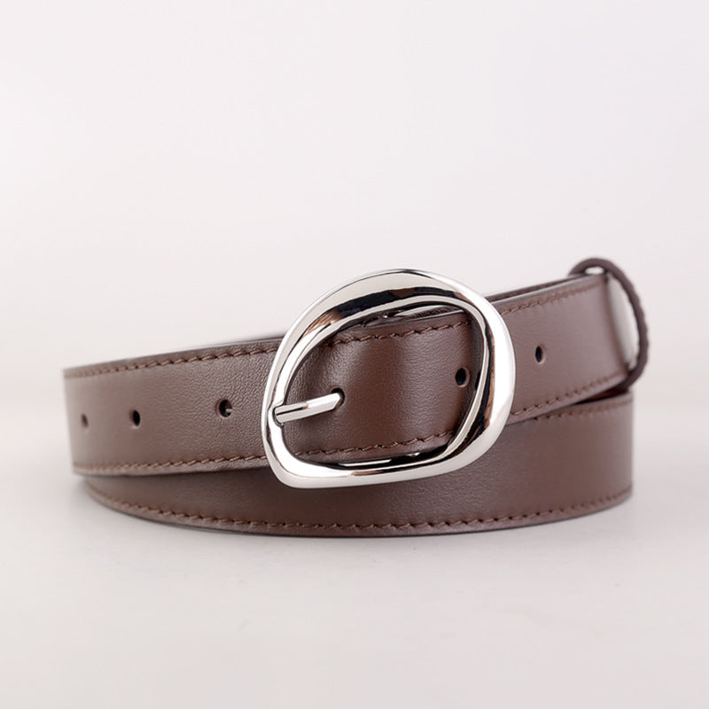 Trendy Solid Color Adjustable Leather Waist Belt 6W6JBT149