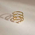 Open Rhinestone Wrap Ring - DippedShop Wholesale - #3731