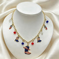 Retro USA Flag Hat Pendant Tassel Necklace 8ZA6JNC289L