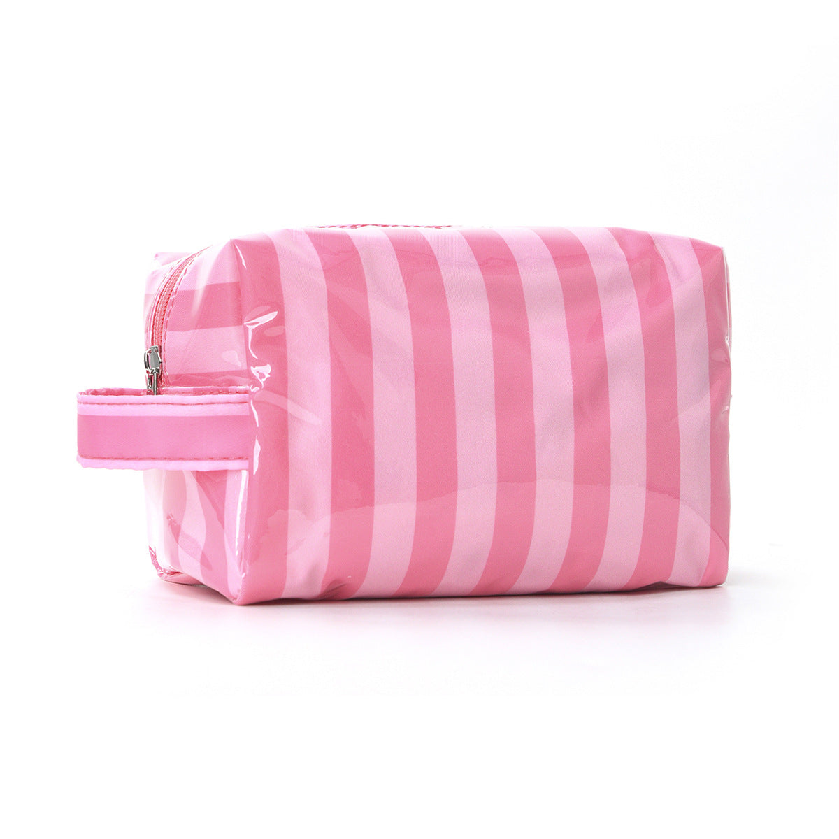 Simple Color Block Striped PVC Cosmetic Bag MK2BLW6C5CO07