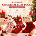 3D Animal Ear Cute Christmas Red Socks 6W8FSO897