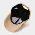 Fashion Bowknot Embroidery Lamb Wool Baseball Cap 6W6HAT526