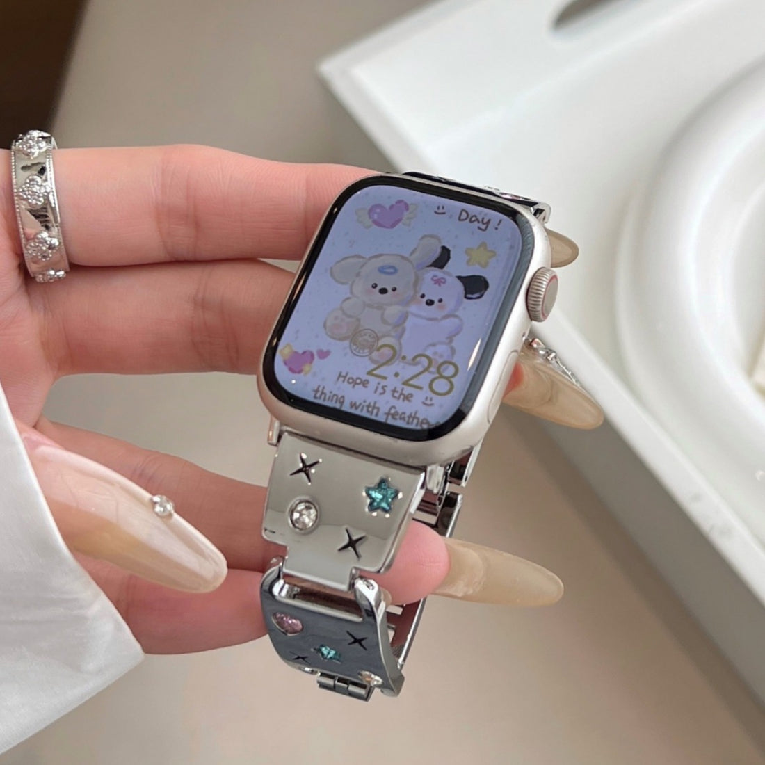 Rhinestone Metal Watch Band - DippedShop Wholesale - #6099