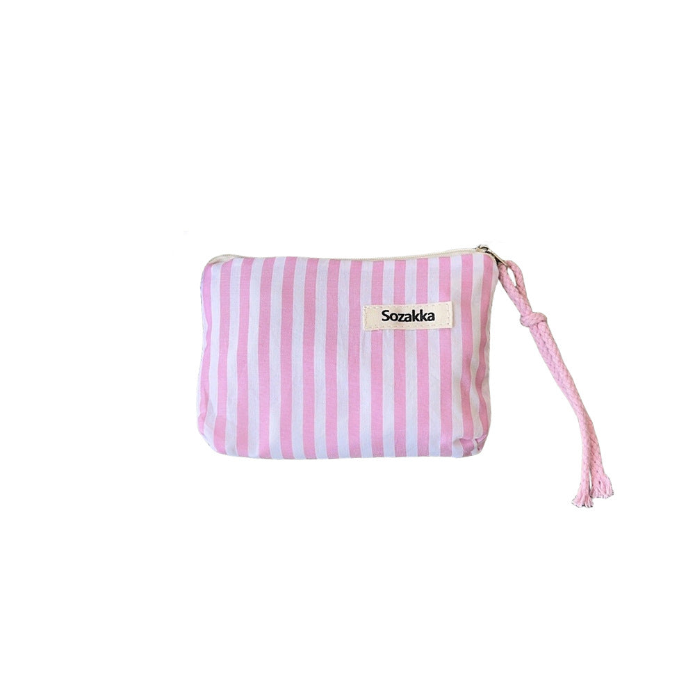 Cute Striped Color Block Mini Make Up Bag DP25A590