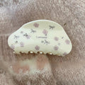 Cute Rhinestone Flower Print Hair Claw 8AS6HCP253T