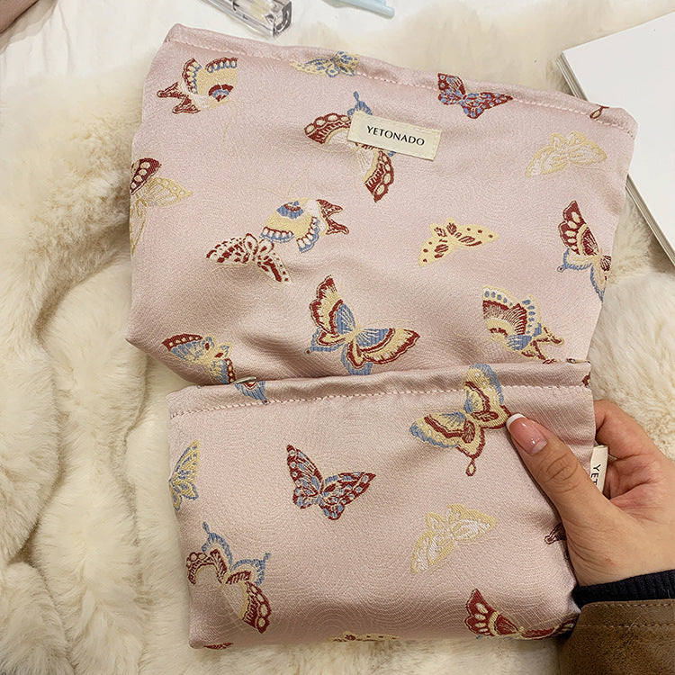 Butterfly Jacquard Travel Toiletry Cosmetic Bag MK2BW6W10BOB399