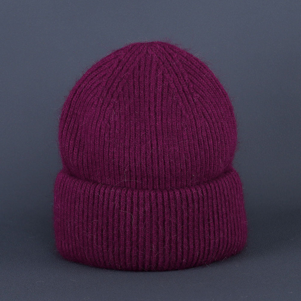 Simple Solid Warm Cuffed Ribbed Knit Beanie 6W6HAT687