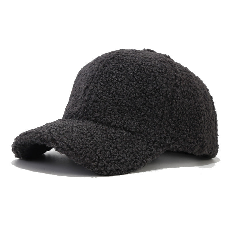 Winter Solid Color Fuzzy Plush Warm Baseball Cap 6W6HAT925