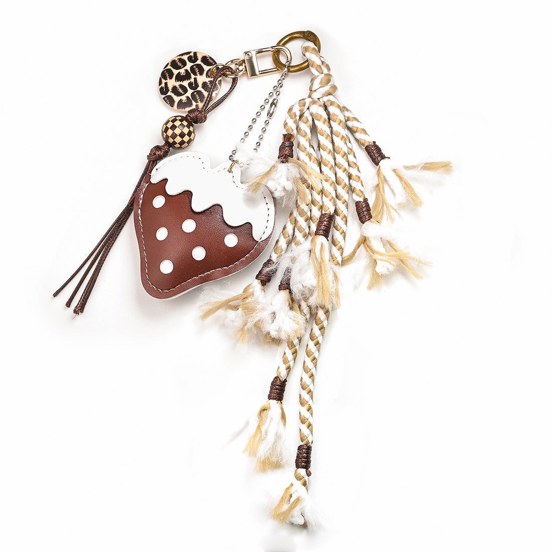 Strawberry Braided Keychain Charm - DippedShop Wholesale - #0131