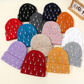 Rhinestone Cuffed Knit Beanie - DippedShop Wholesale - #7075
