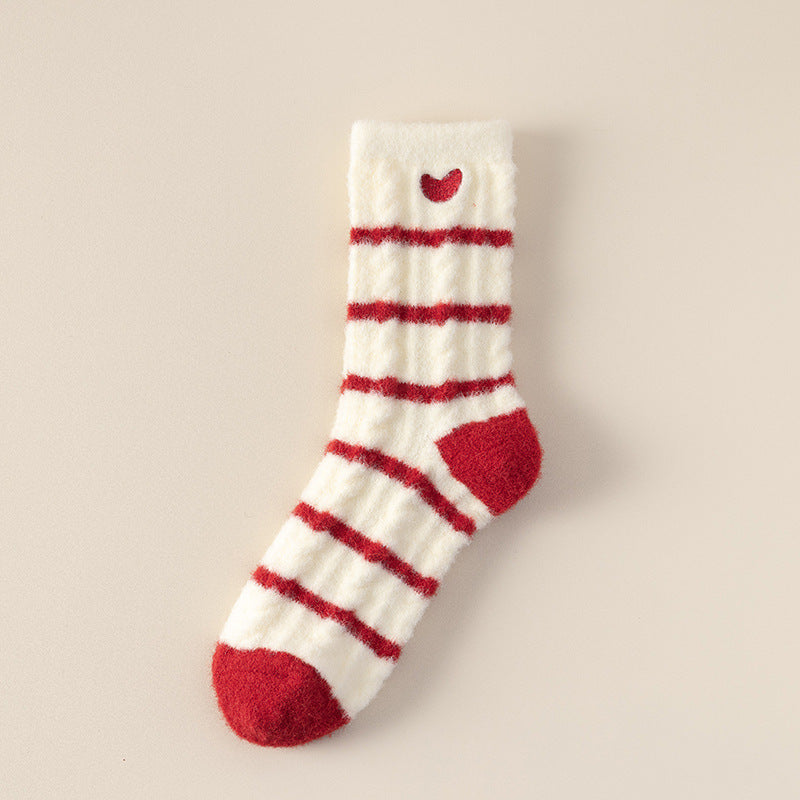 Cute Embroidery Thickened Plush Thermal Socks 6W8FSO898