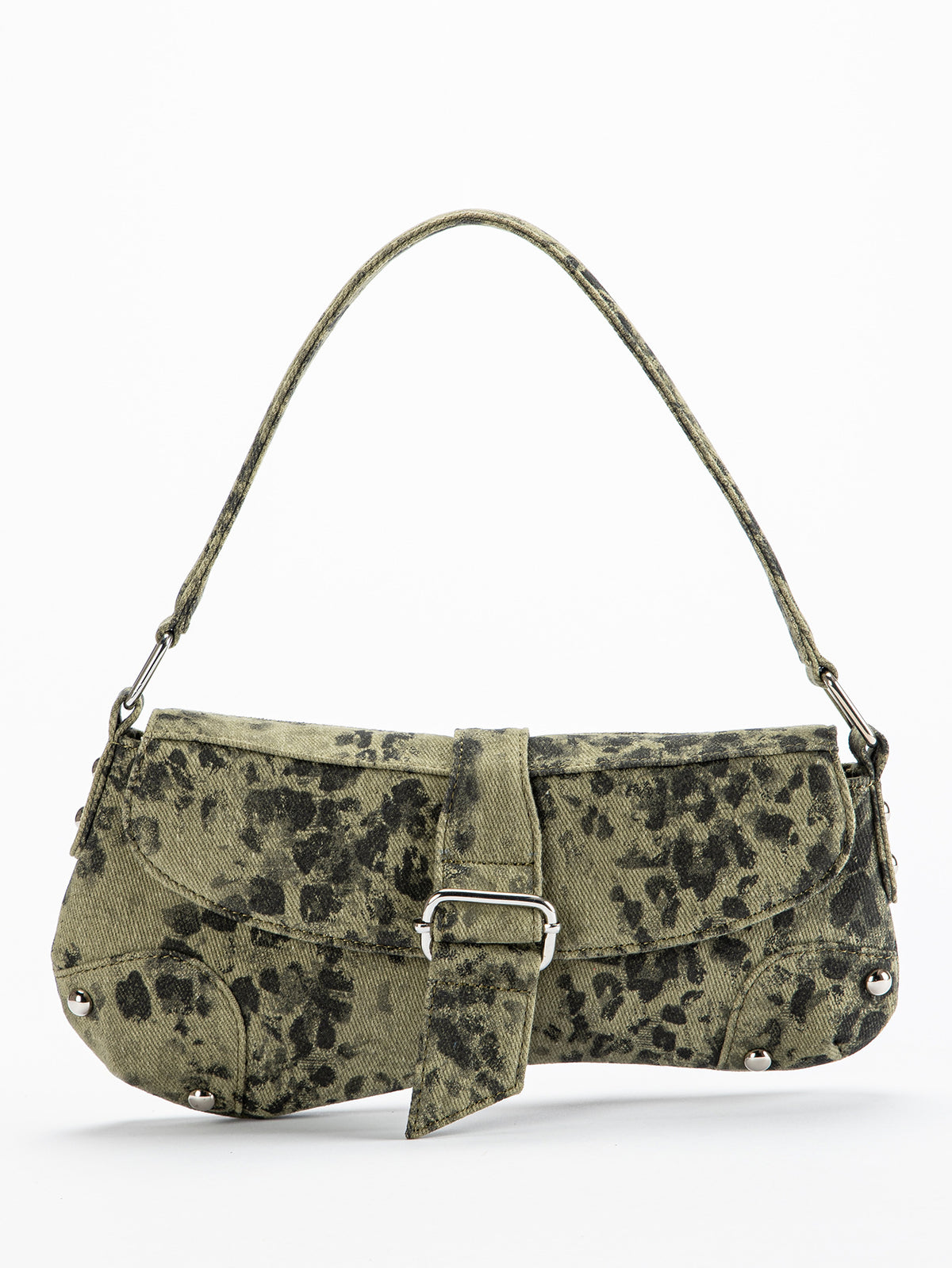 Vintage Distressed Deer Print Asymmetrical Shoulder Bag 6W10BBG2386