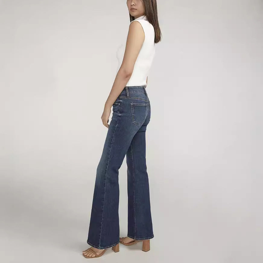 Washed Vintage Denim Pants Straight Leg Pant DPP3023