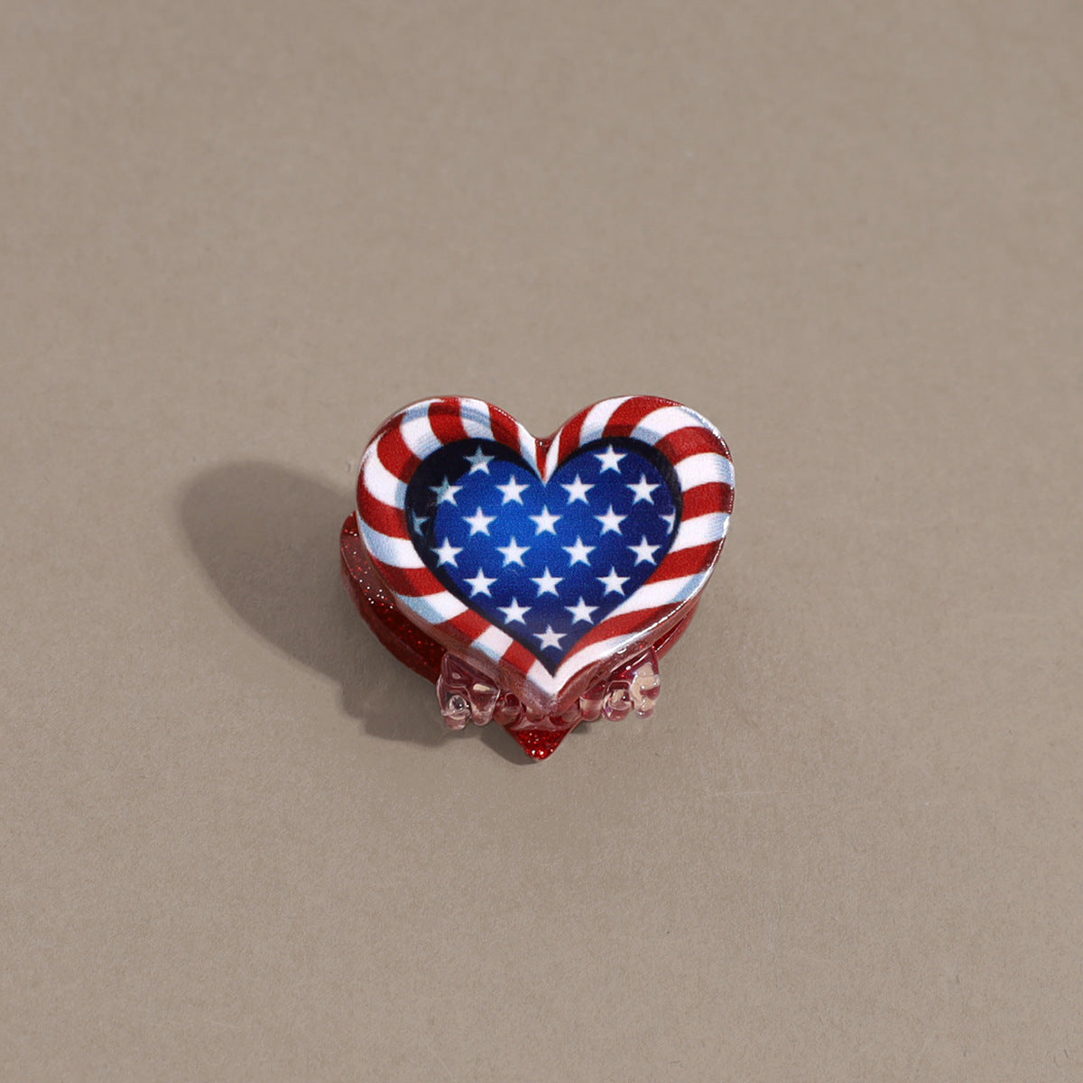 Trendy American Flag Hat Shape Lightweight Hair Clip 8AS6HCP61T