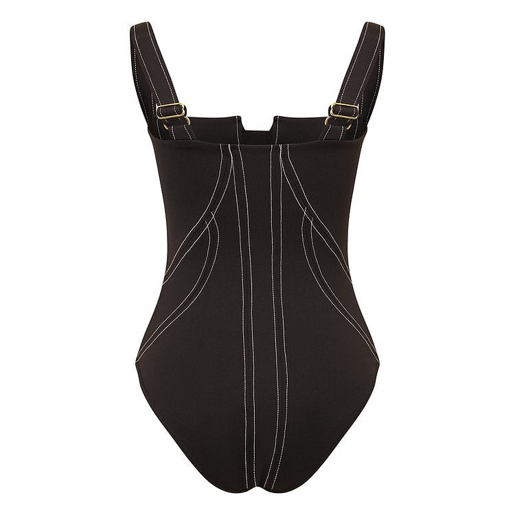 Split One Piece Swimsuit - DippedShop Wholesale - #5971
